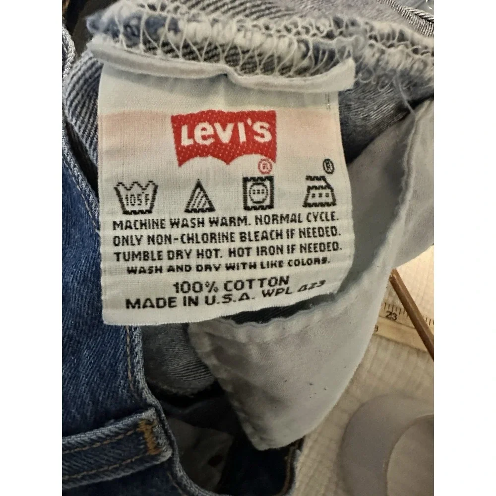 Vintage USA Levi's 501‎ Jeans Men's 42x30 Blue Denim Straight Leg Button Fly